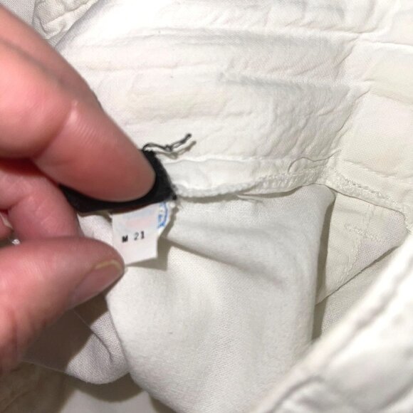 Liz Sport Trousers Womens Size 14 Vintage High Waist Relaxed Leg Zip Front White - Picture 7 of 12